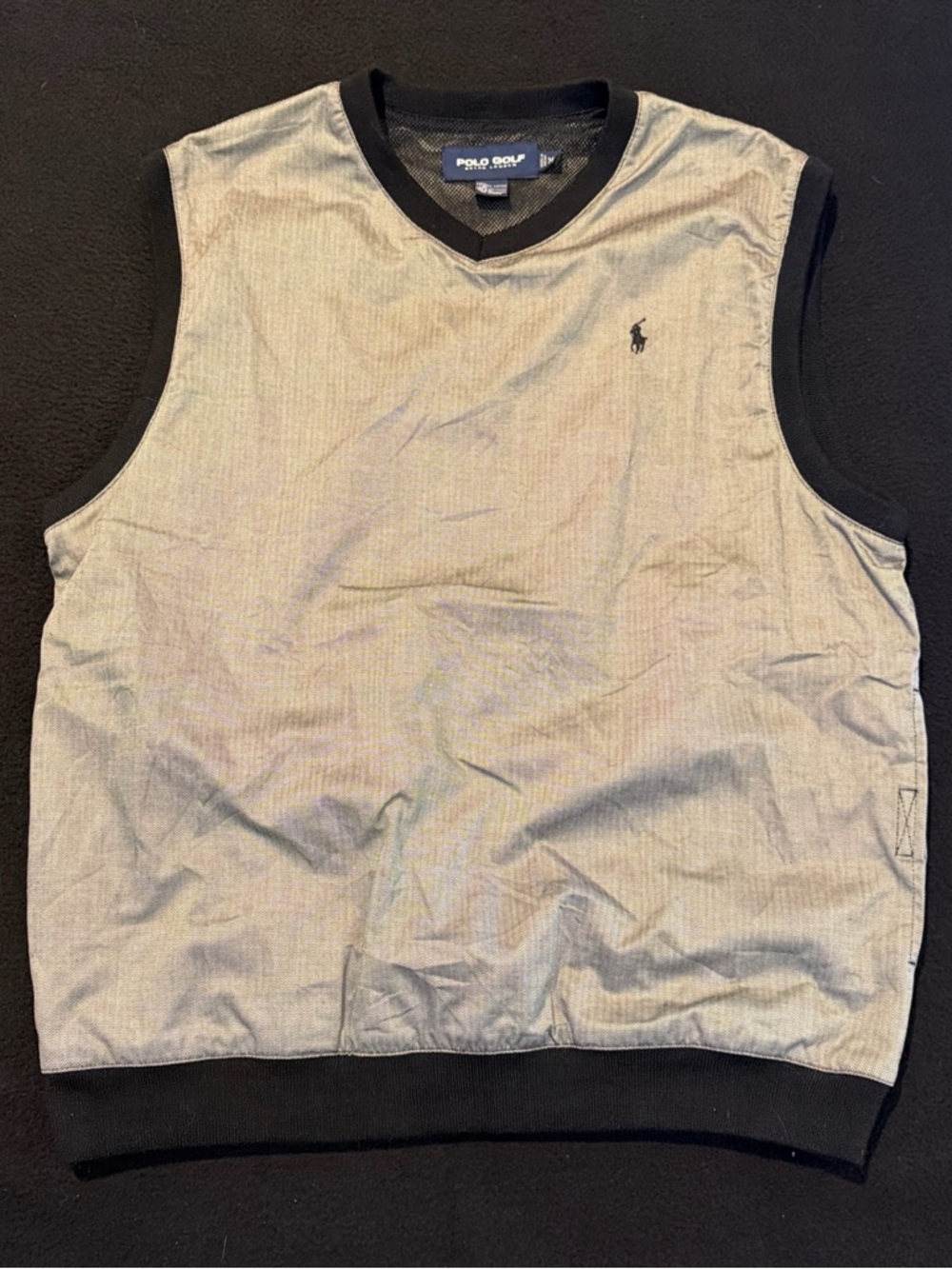 Polo Golf Ralph Lauren Vest Men’s Silver And Black Mens Medium
